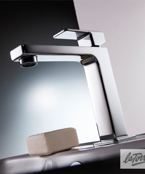 Μπαταρία Νιπτήρα La Torre Profili Chrome με Αυτόματη Βαλβίδα (45001-100)